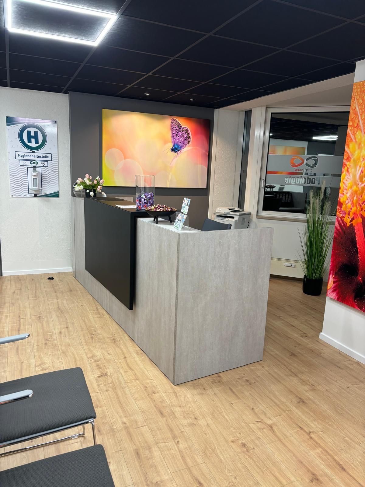 Empfang der Podologie Brand-Erbisdorf