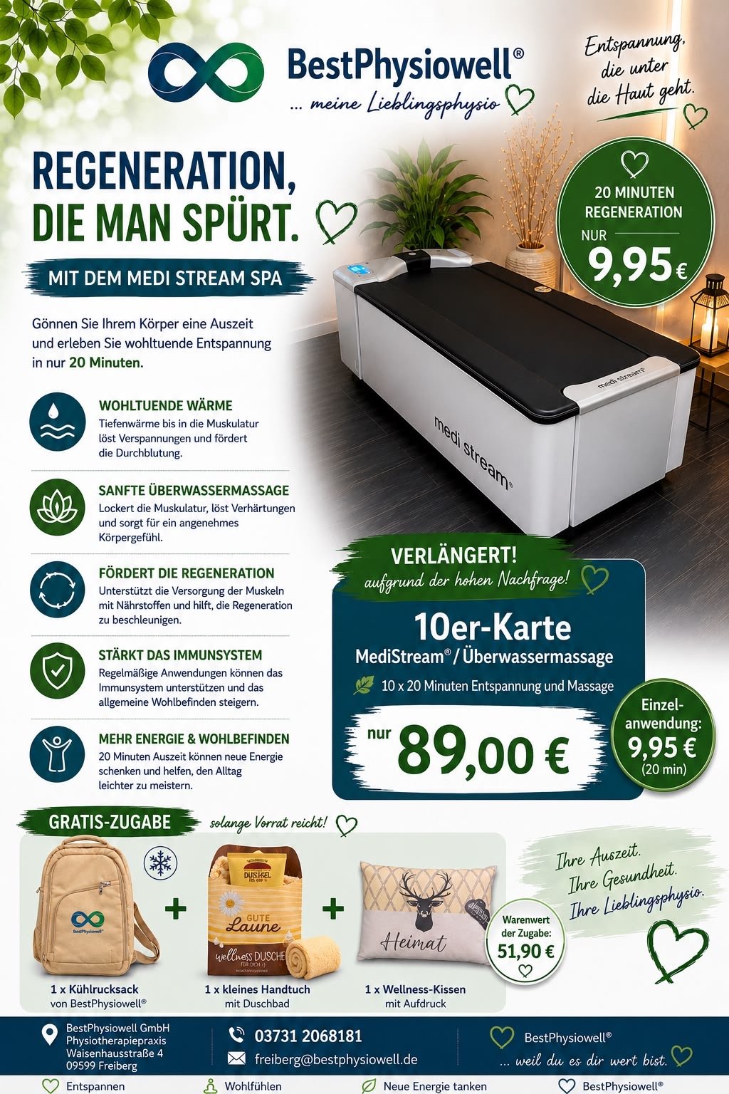 Eröffnungsangebot medi stream® Praxis Freiberg